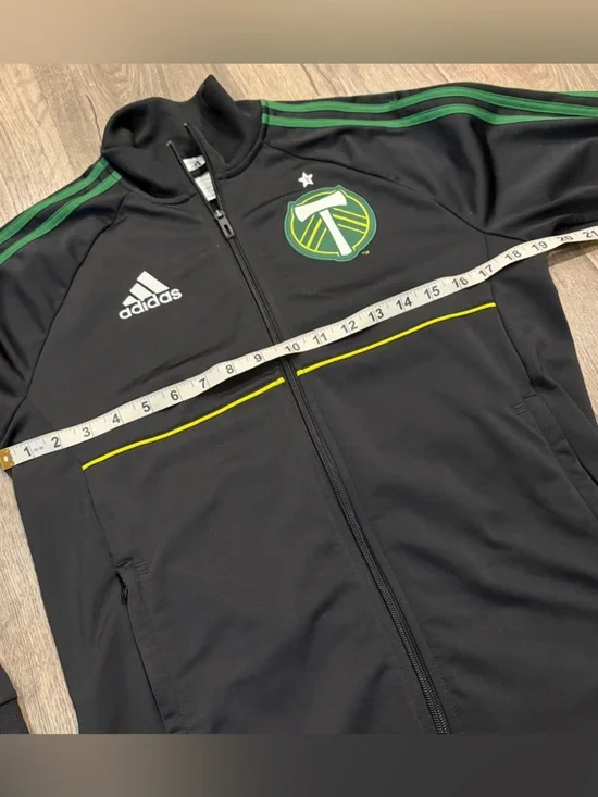 Portland Timbers Adidas Track Jacket Warm Up MLS Men's S Stripe Full Zip Warm-up - Picture 10 of 13